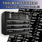 80 Pieces Toolbox Label Stickers Set for Steel Tool Boxes Large Easy Read