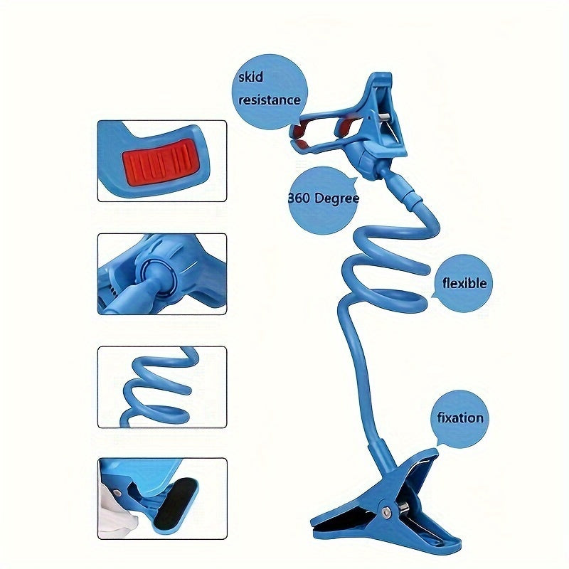 Long Neck Mobile Phone Holder for Desktop Bedside Use Waterproof ABS