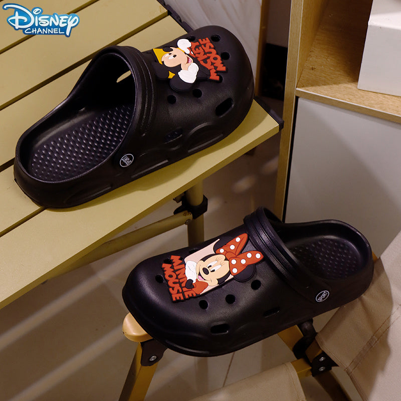 Kids Breathable Black Slip-On Sandals Casual Sports Pool Shoes