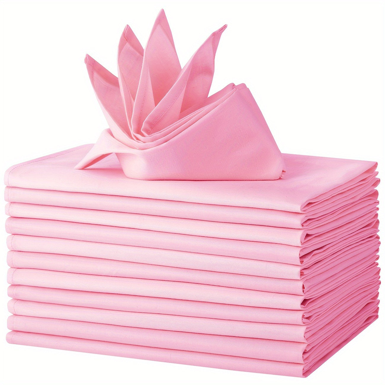 Set of 12 Reusable Cotton Cloth Napkins 45.72 cm for Dining and Events