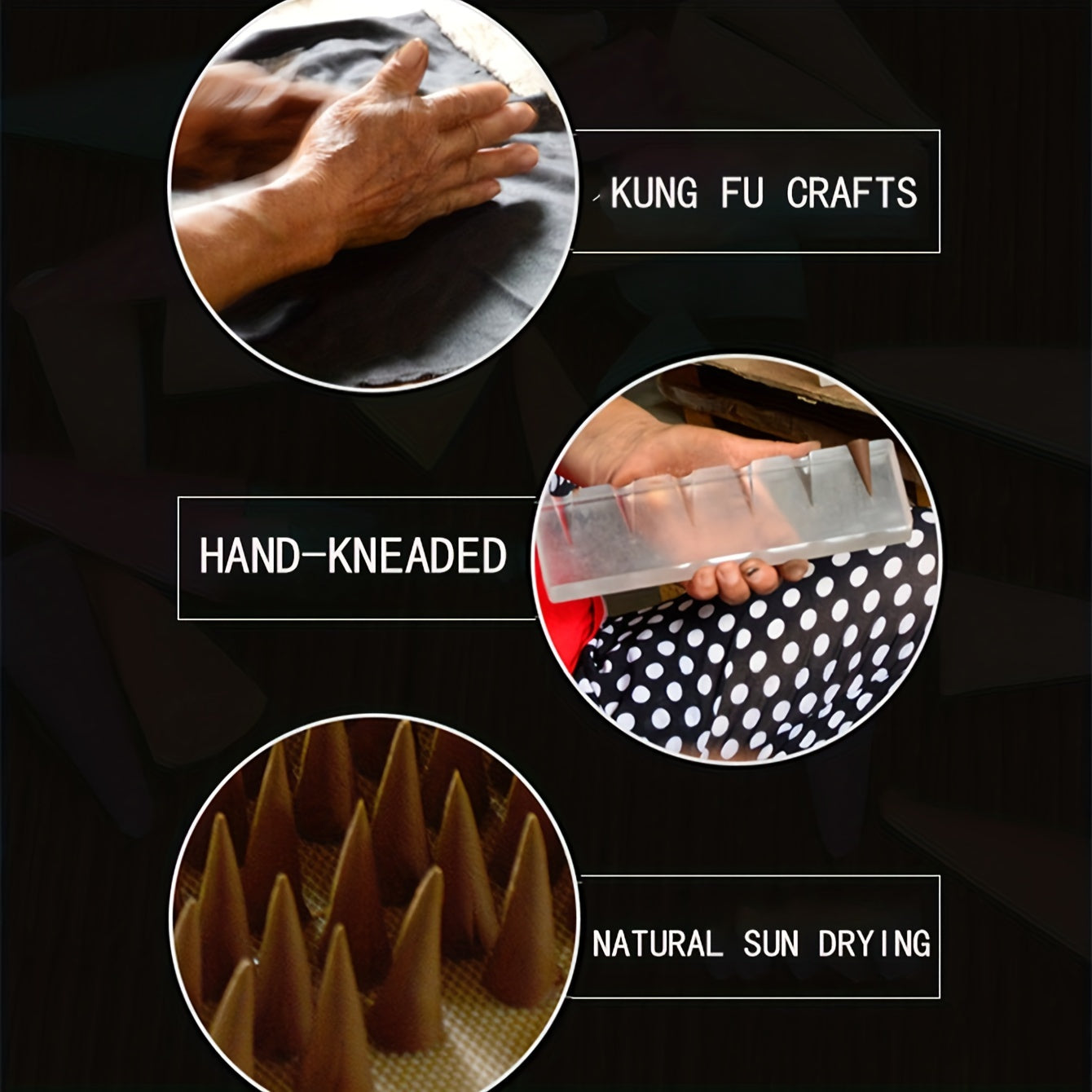 Ассорти из деревянных конусов с ароматом жасмина для праздников, не перьевых, изготовленных оптом.