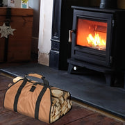 Portable Firewood Carrier Bag Heavy-Duty Storage Tote for Camping and Home