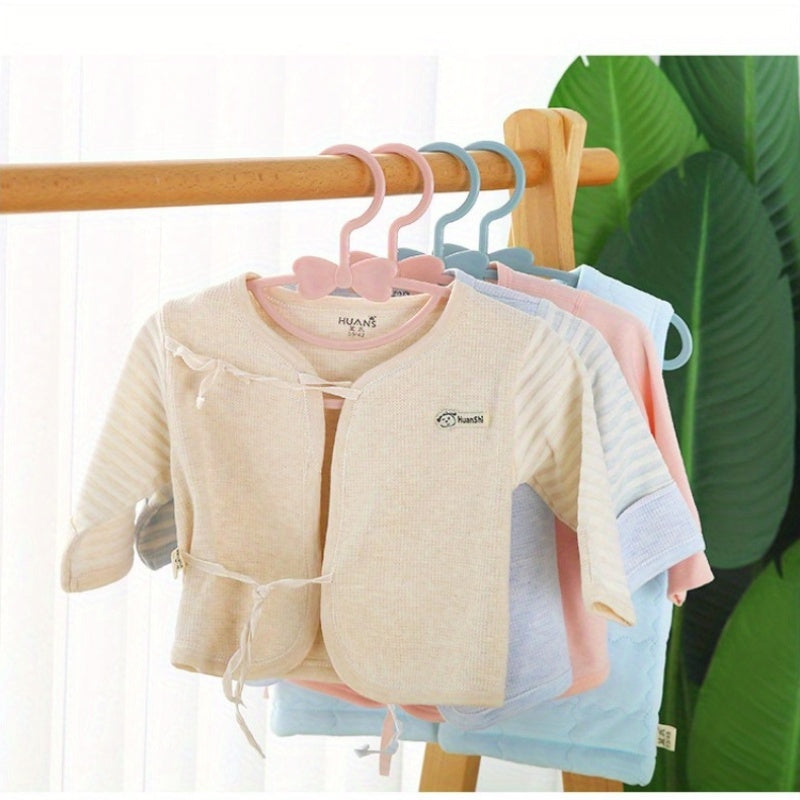 Set of 20 Plastic Kids Hangers with Butterfly Design and Dual Hooks for Baby Clothing Organization