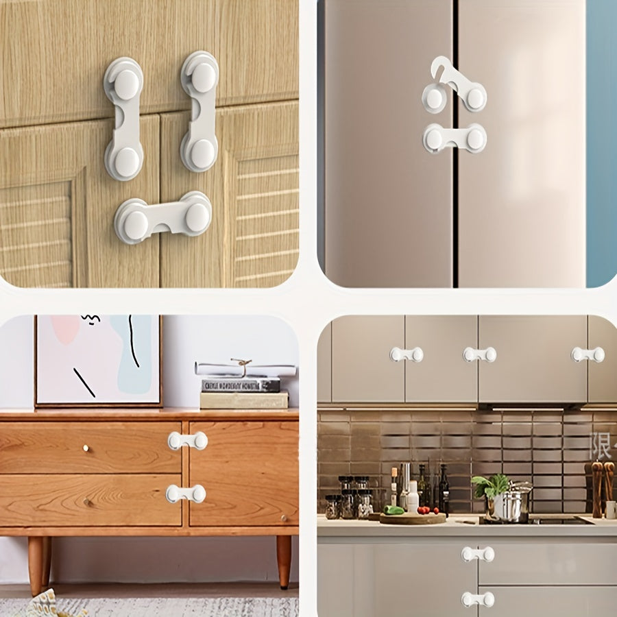 Refrigerator Cabinet Locks Set of 1 5 or 10 Safety Childproof Locks for Windows Wardrobes