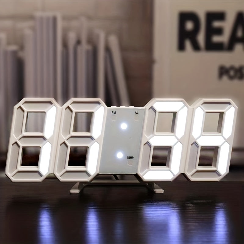 Digital Clock 3D LED Desk Clock for Bedroom Home Decor