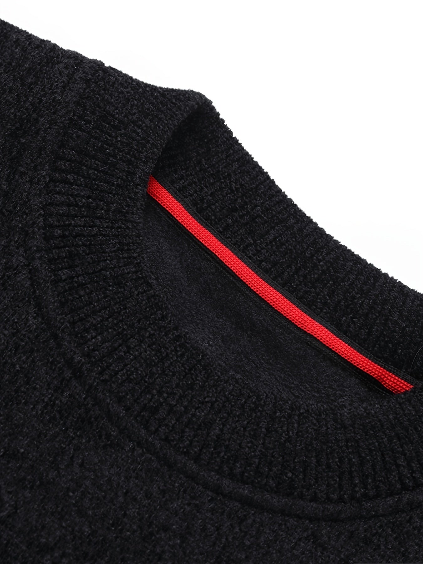 Мужской зимний свитер с круглым вырезом, длинными рукавами, вышитым алфавитным узором, теплый, повседневный