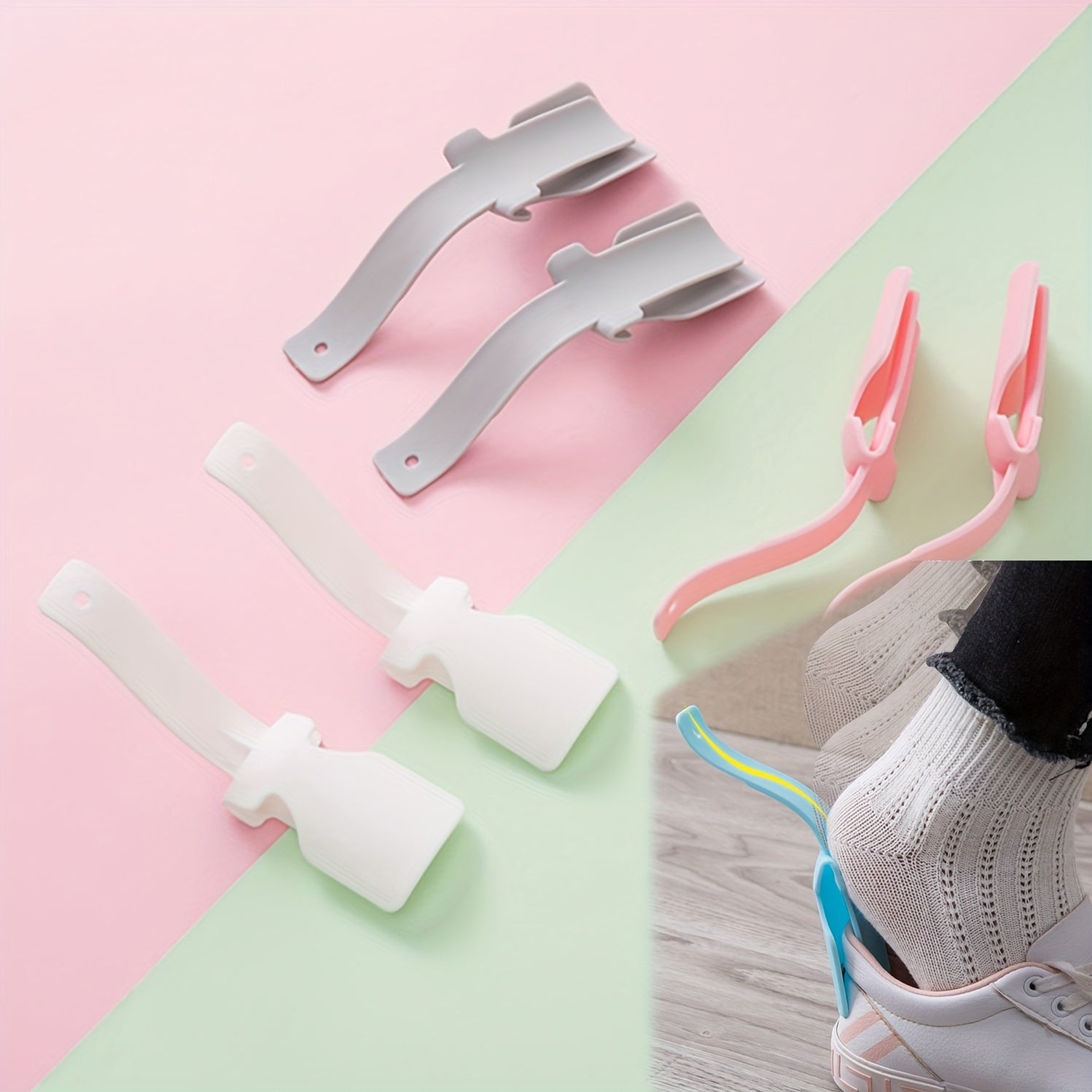 Uniseks plastik oyoq kiyim choʻntagi qisqa tutqichli egri dizayn oson kiyin/chiqish uchun bardoshli