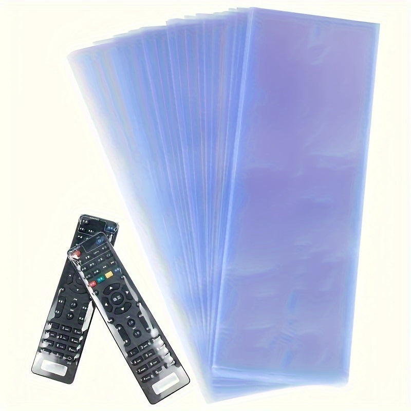 20-Pack Transparent PVC Heat Shrink Remote Control Covers for Air Conditioner and TV Remotes