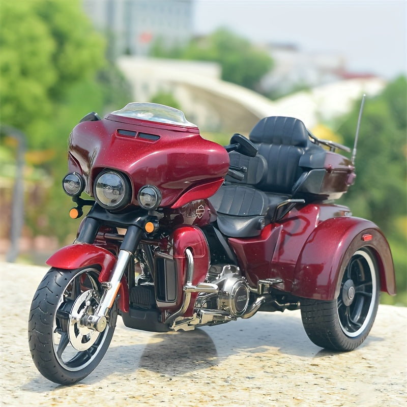 12 Scale Harley-Davidson CVO Tri Glide 2021 Trike Diecast Model Toy for Ages 3-6 Durable Plastic