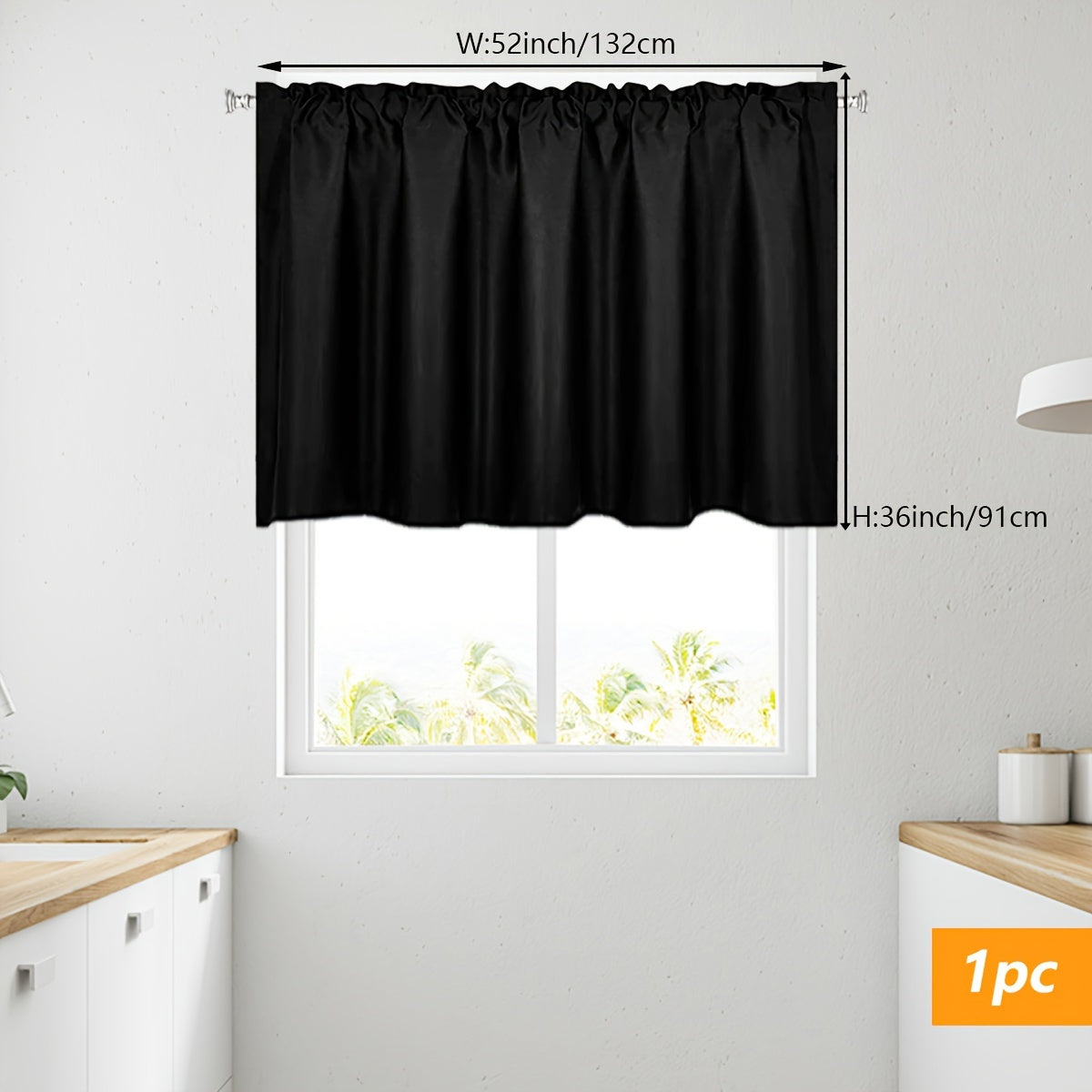 Solid Color Blackout Curtain with Rod Pocket for Privacy and Modern Style