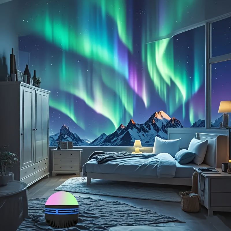 LED Star Aurora Night Light Projector for Bedroom Dimmable Color Changing USB Powered