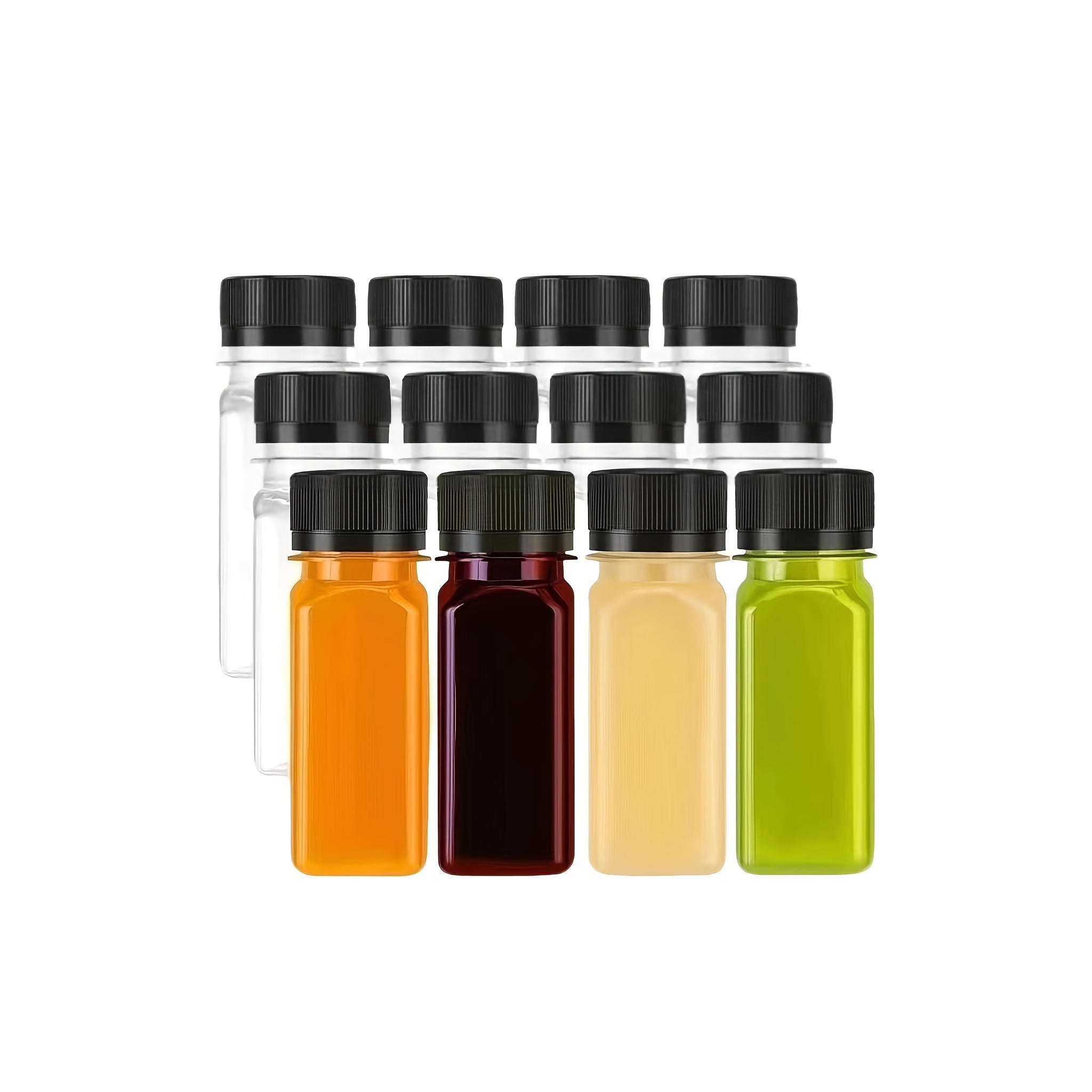 Leakproof 2oz Mini Shot Bottles with Screw Caps Food-Grade Plastic BPA-Free Freezer Safe