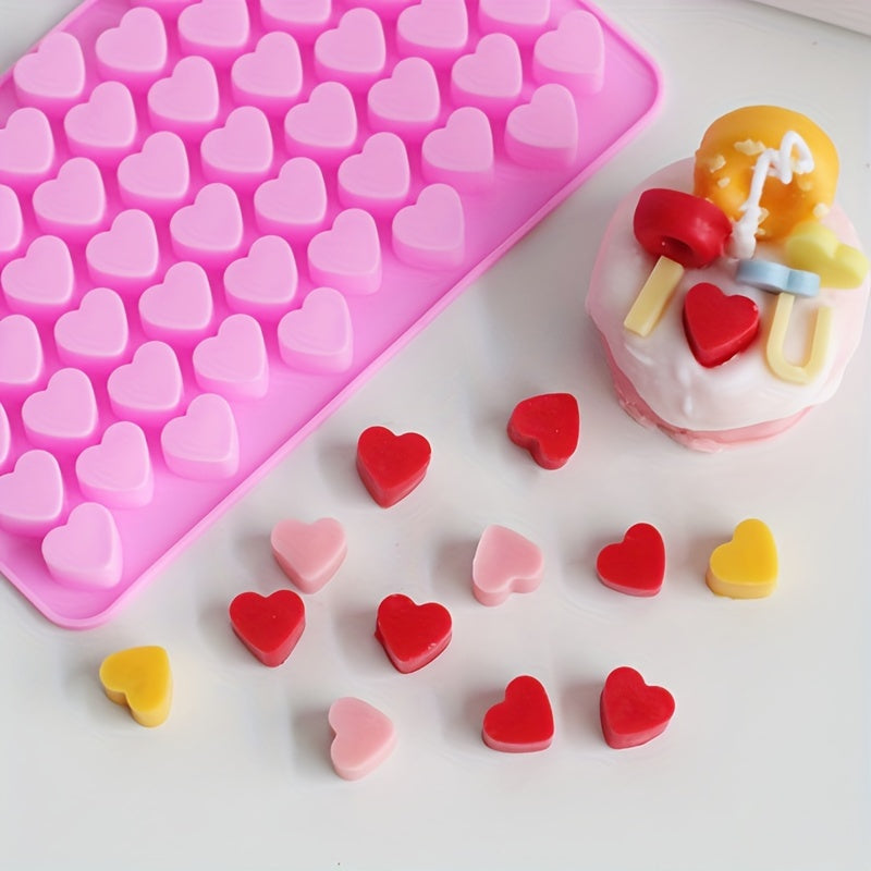 Heart Shaped Silicone Mold for Chocolate Gummy Candy and Baking, 1 or 3 Pieces