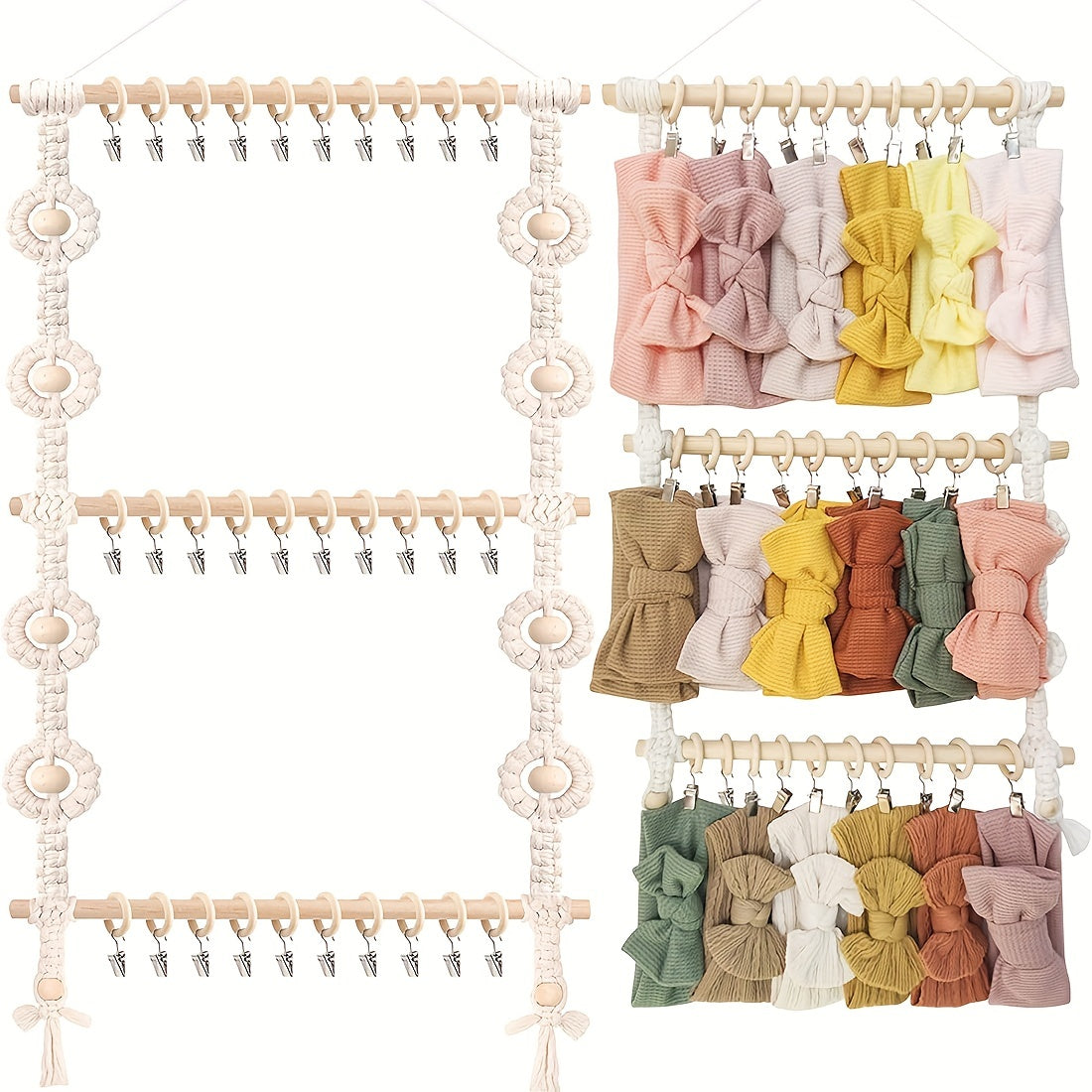 Baby Hair Bow Organizer Wall Hanging Headband Holder for Girls Storage Decor
