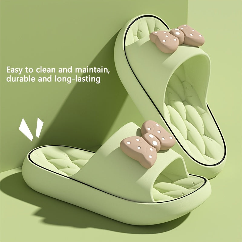 Women Soft Cotton Slip-On Slippers with Thick Soles for Bathroom Beach and Home