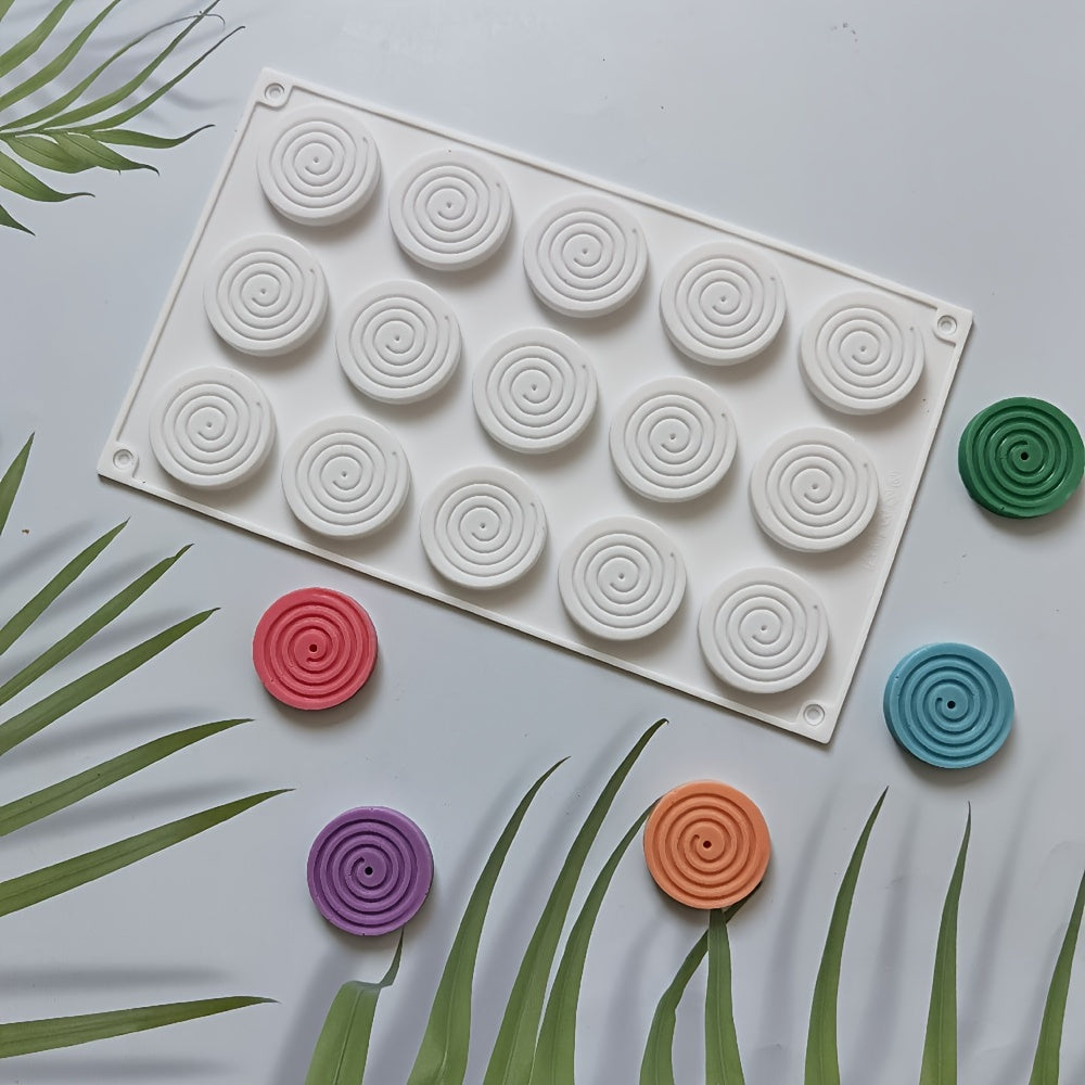 Силиконовая круглая форма для мотыльков от комаров в виде торта с 15 камерами для выпечки шоколадных конфет