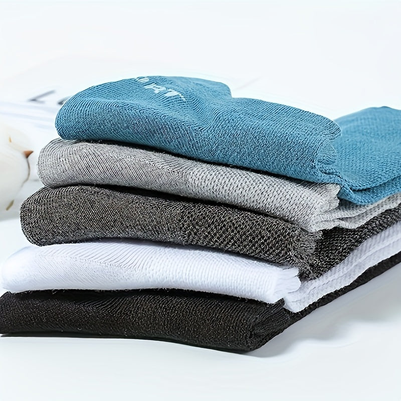 Мужские однотонные носки-анкеты с лайнером, 5 пар, дышащие, комфортные, для активного отдыха