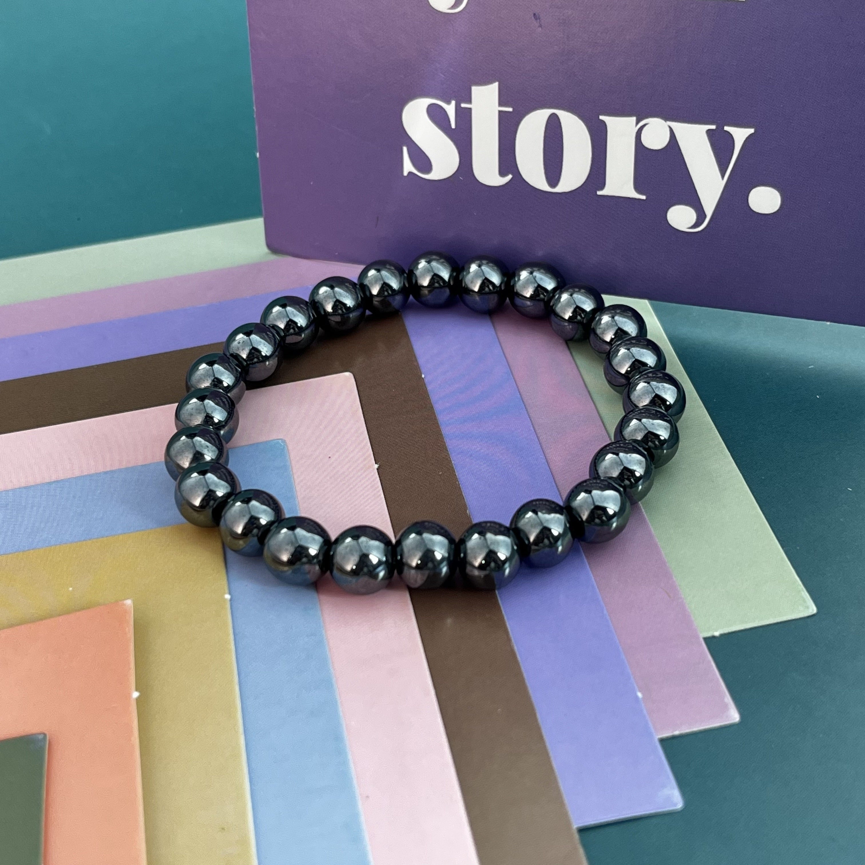 Women’s Bohemian Natural Stone Beaded Bracelet 8mm Energy Stone Gift Box