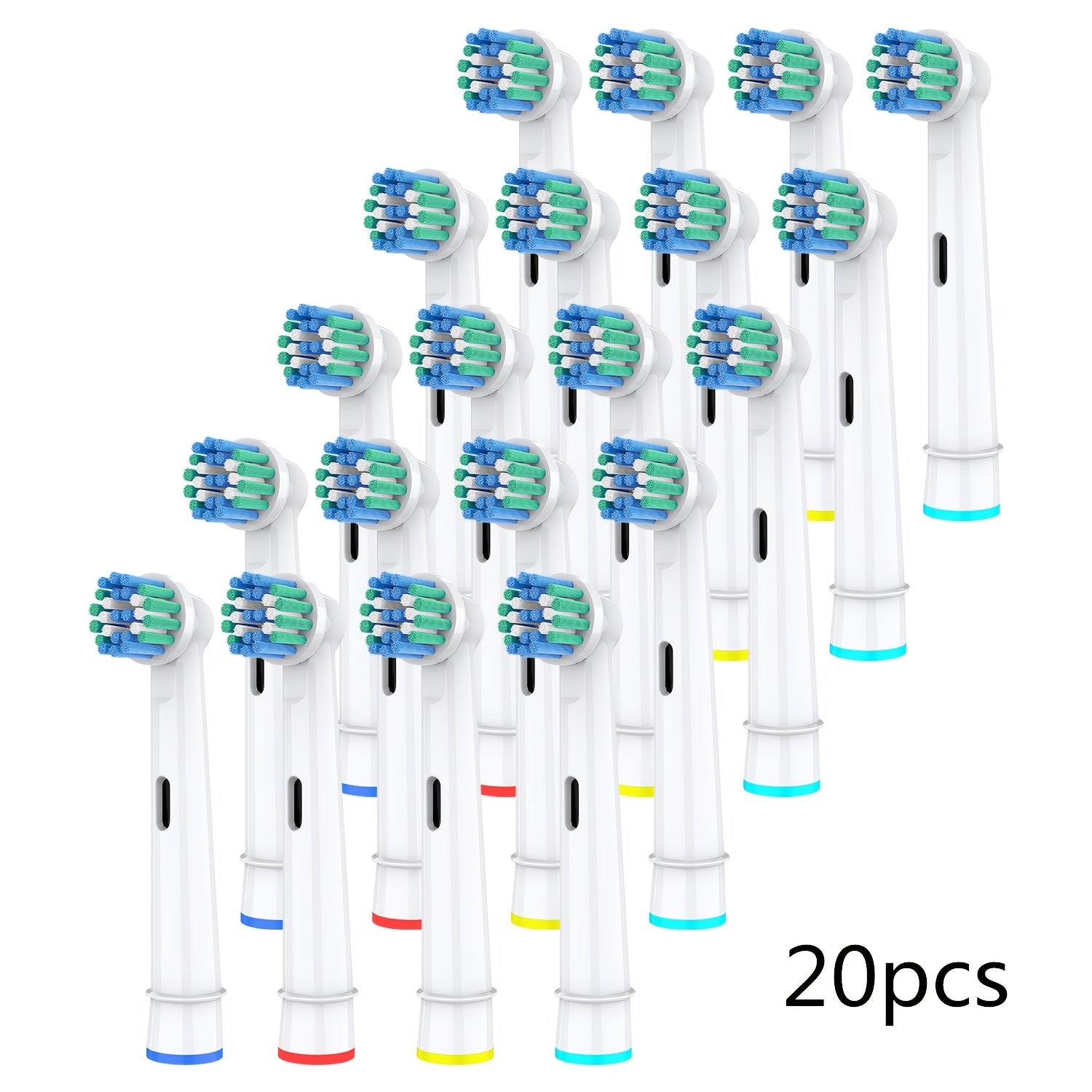 4 Pack Soft Dupont Bristle Toothbrush Replacement Heads for Electric Toothbrushes