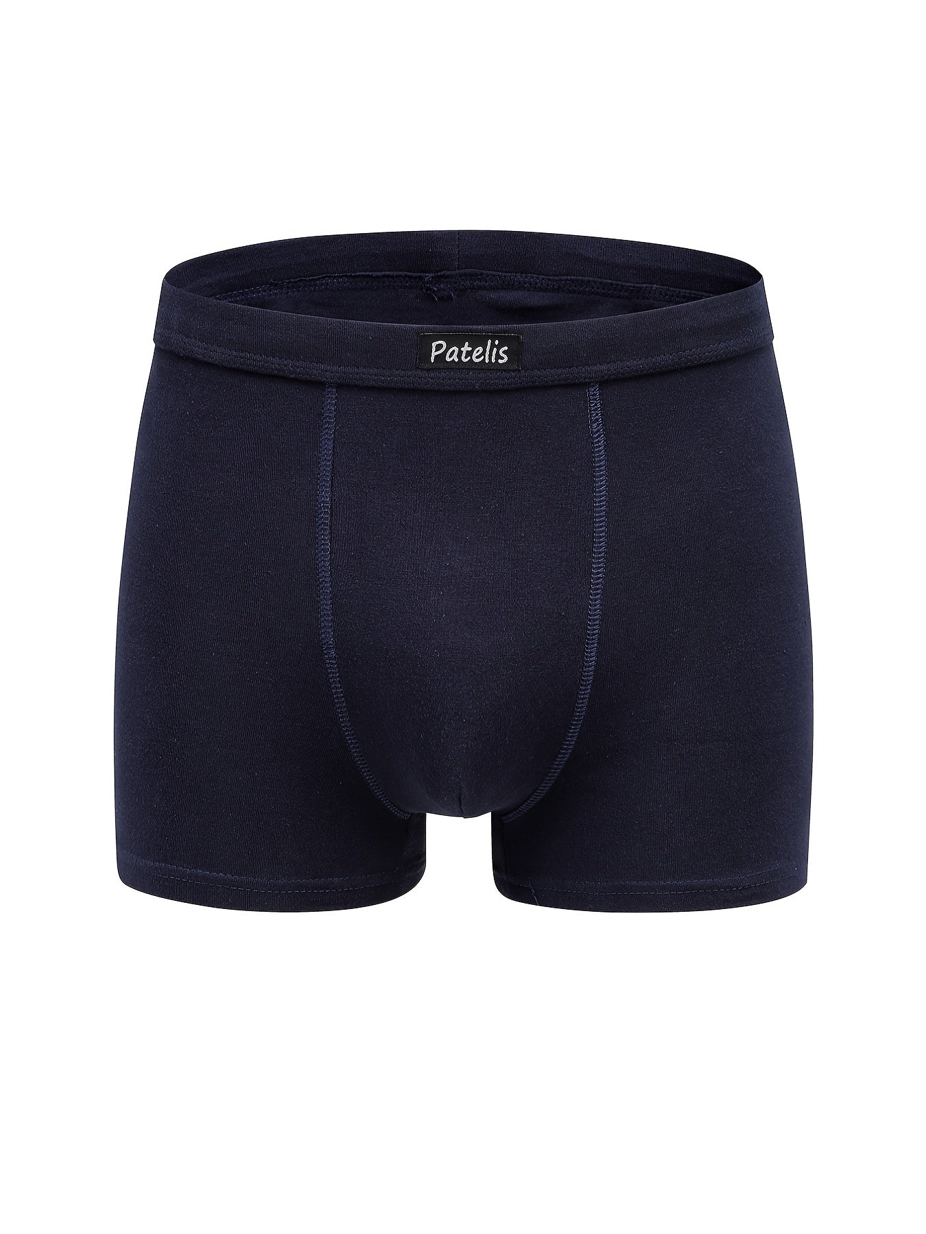 Men's Plus Size Boxer Briefs 6 Pack Breathable Cotton Spandex Non-Transparent Black Gray Blue