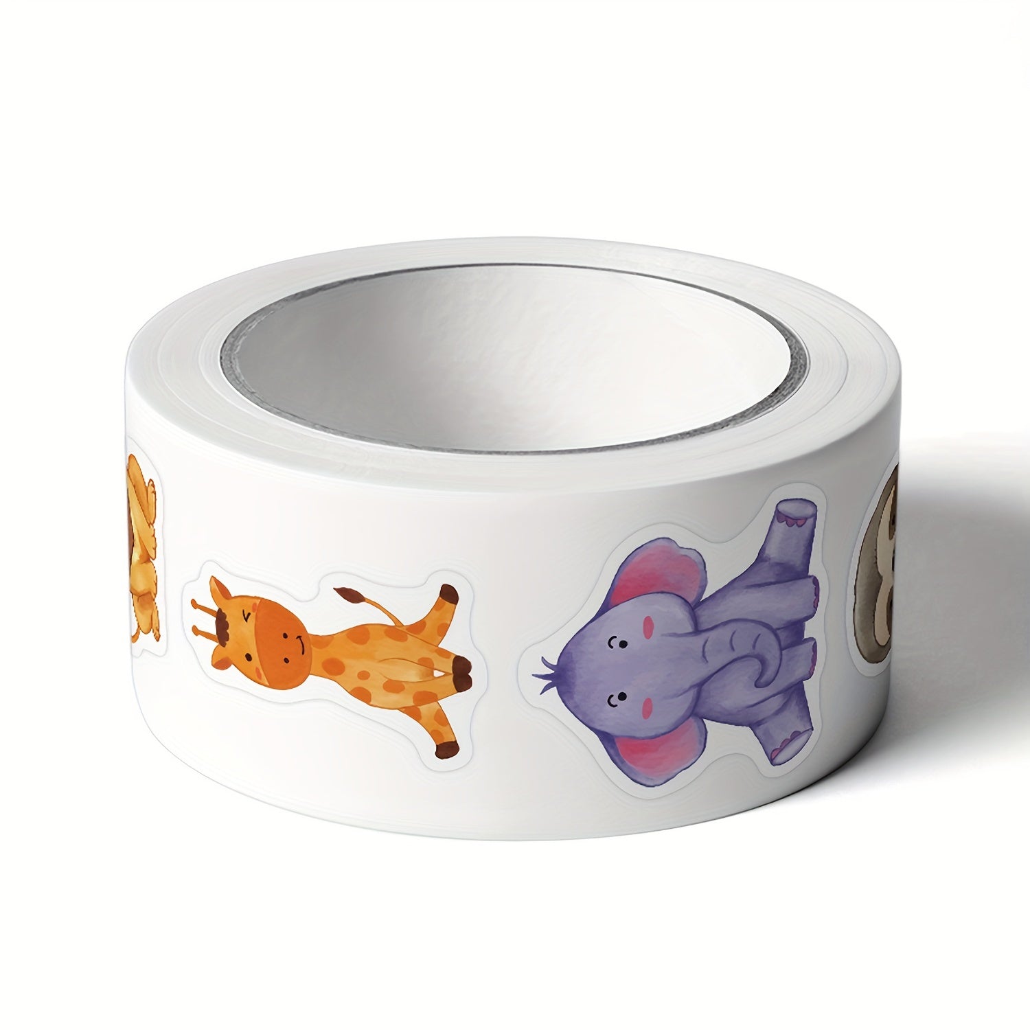 Whimsical Animal Stickers Roll 500 Sheets Glossy Irregular Shapes for Party Decor Gift Wrapping