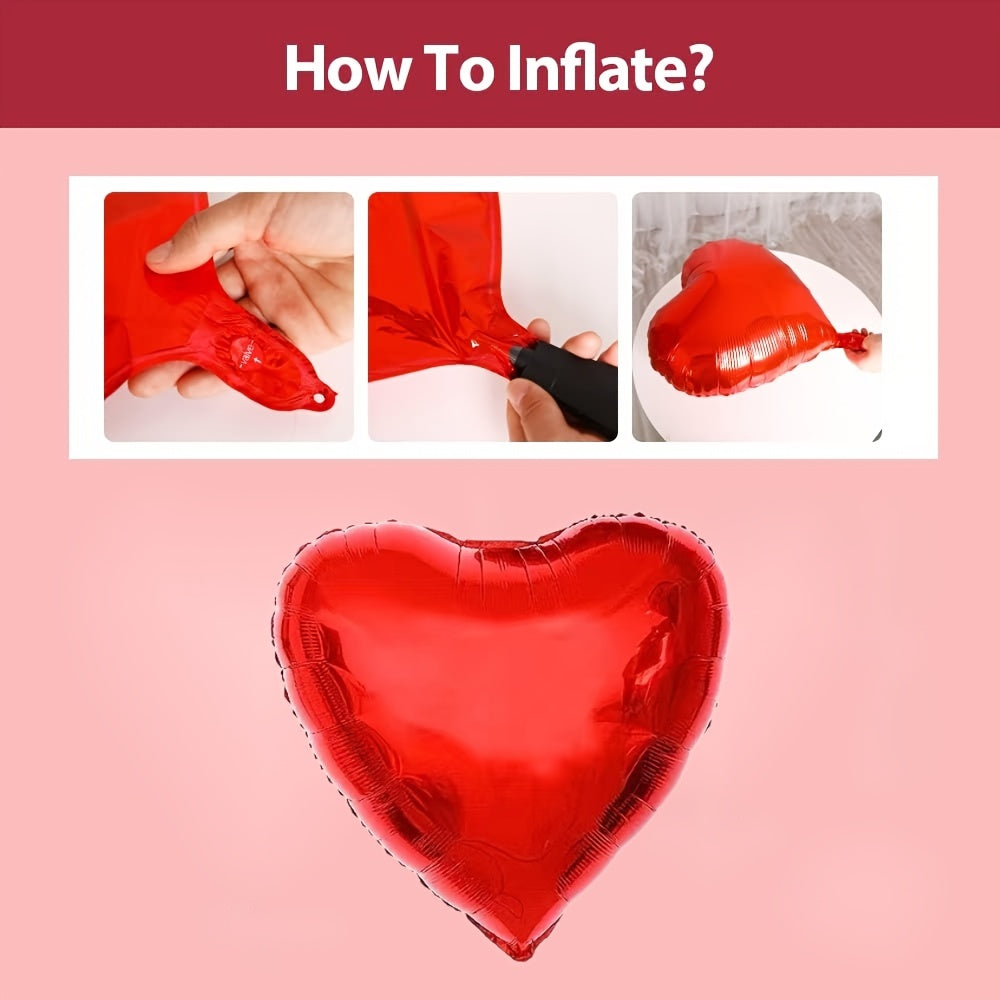 Large Red Heart Balloons for Valentine's Day and Anniversary Parties