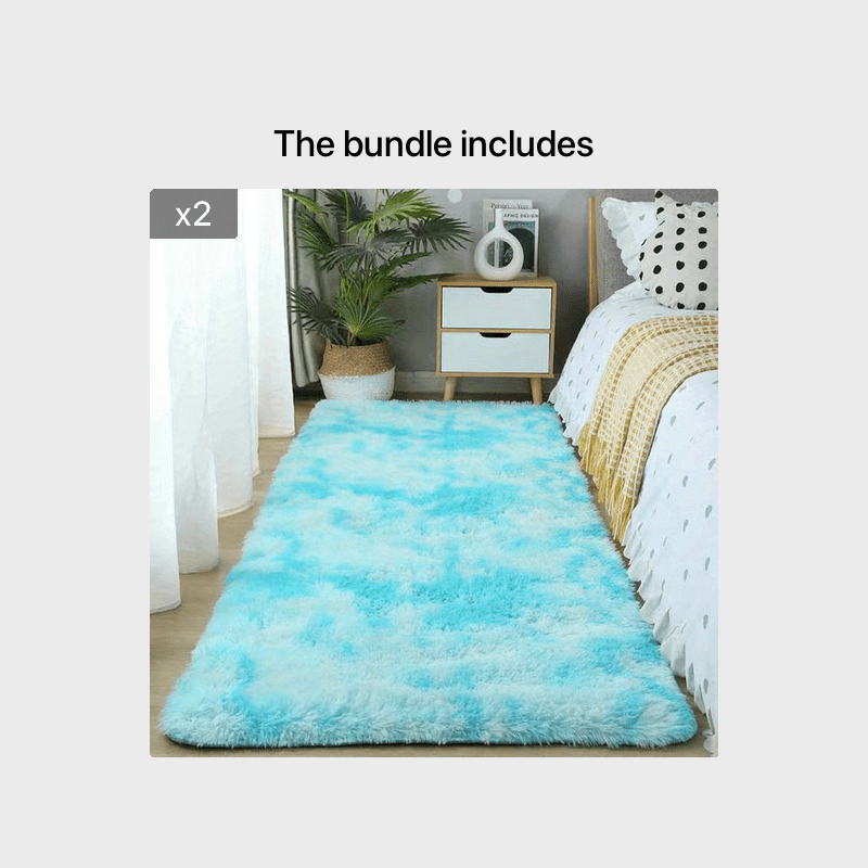 Soft Fluffy Shag Area Rug for Living Room or Bedroom Non-Slip Machine Washable