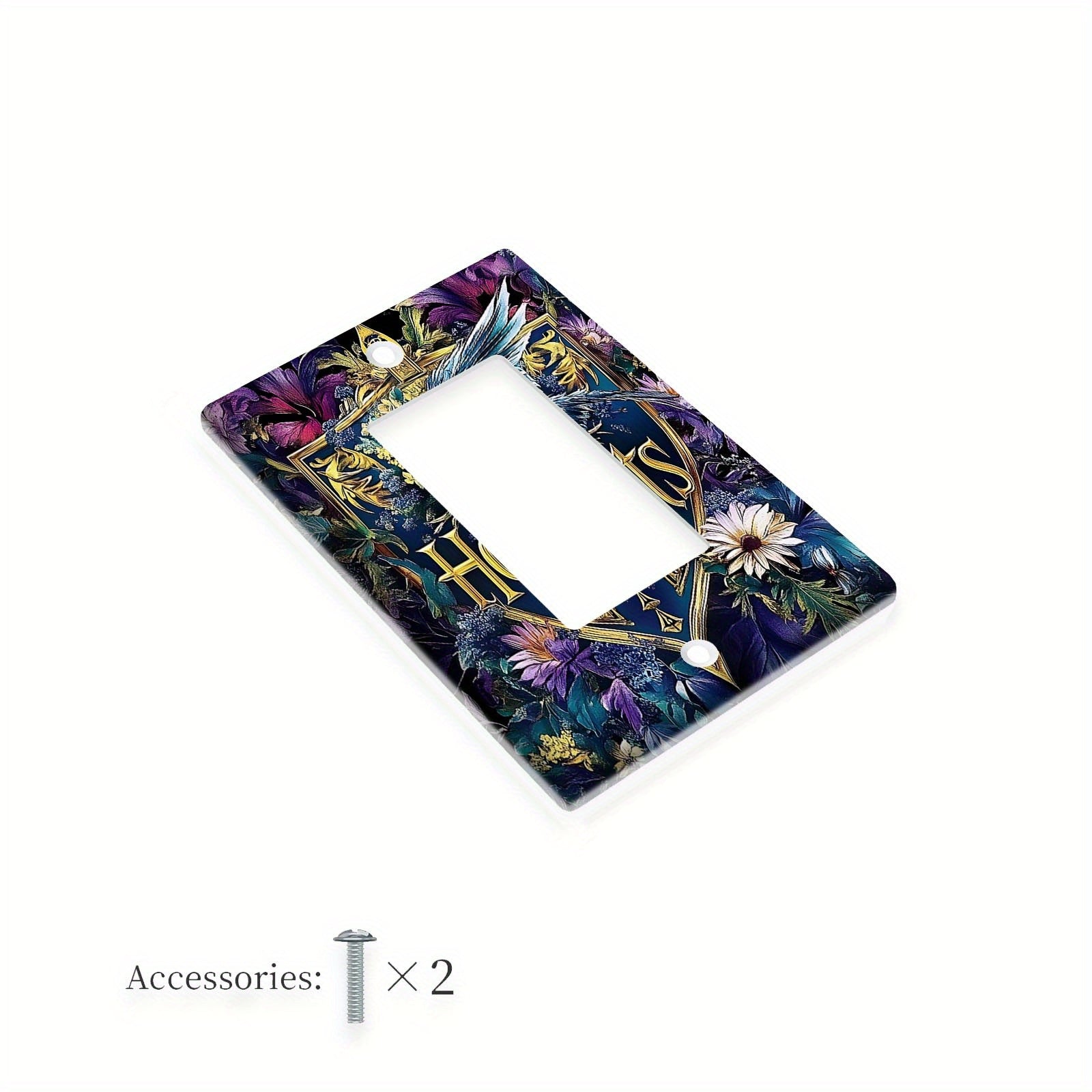 Eagle Emblem Switch Cover for 1-Gang or 2-Gang Switches Gold Accents Easy Install