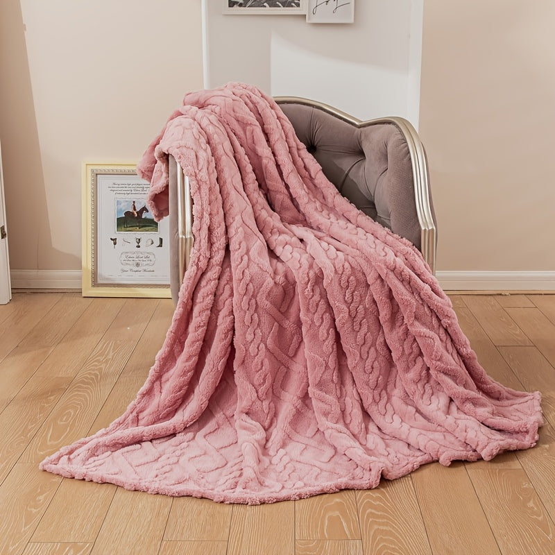 Velvet Single-Layer Blanket Sofa Throw for Travel Camping and Gifting in Multiple Colors