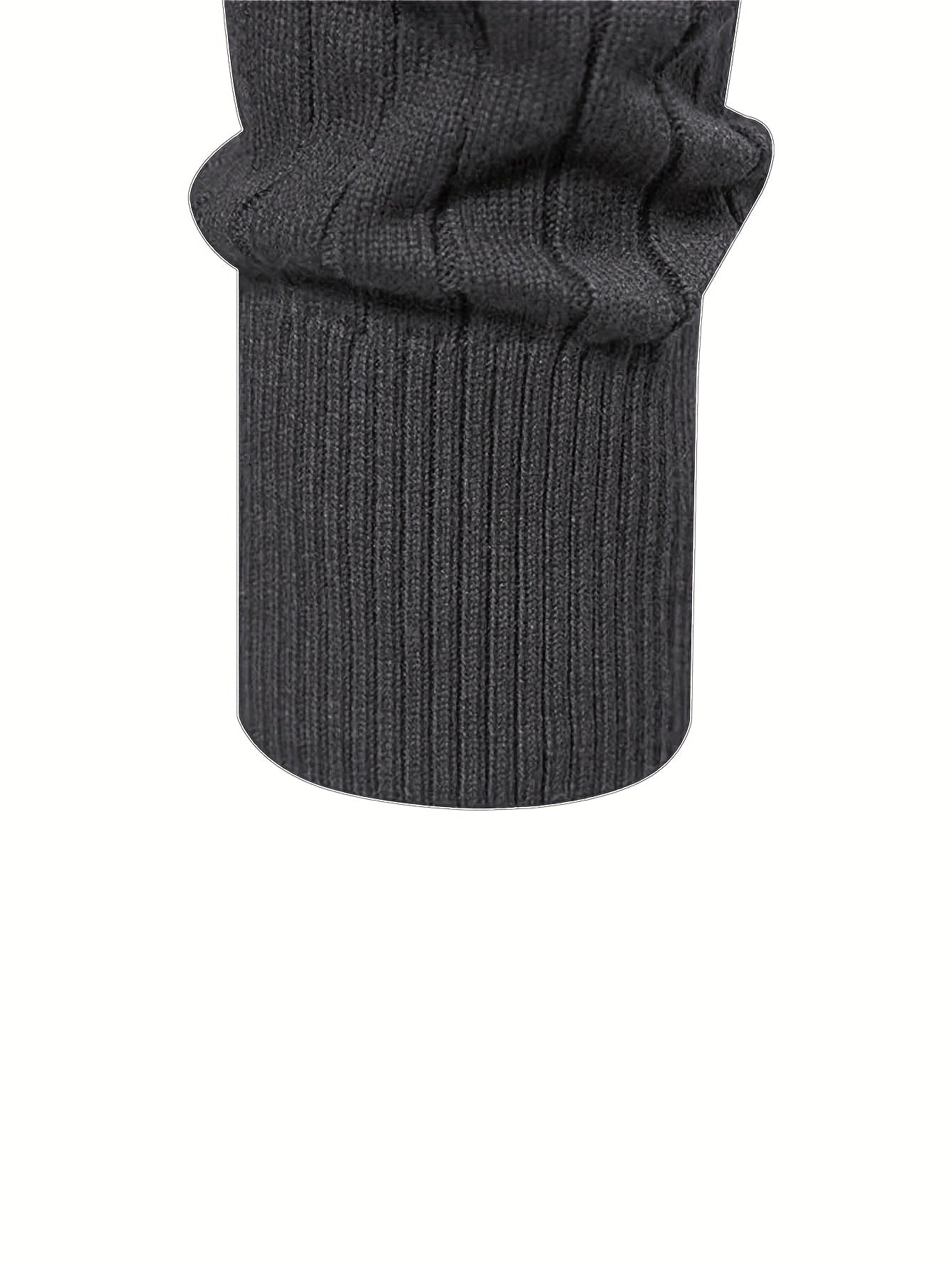 Men's Knitted Zip-Up Sweater Long Sleeve Stand Collar Solid Viscose Polyester Nylon