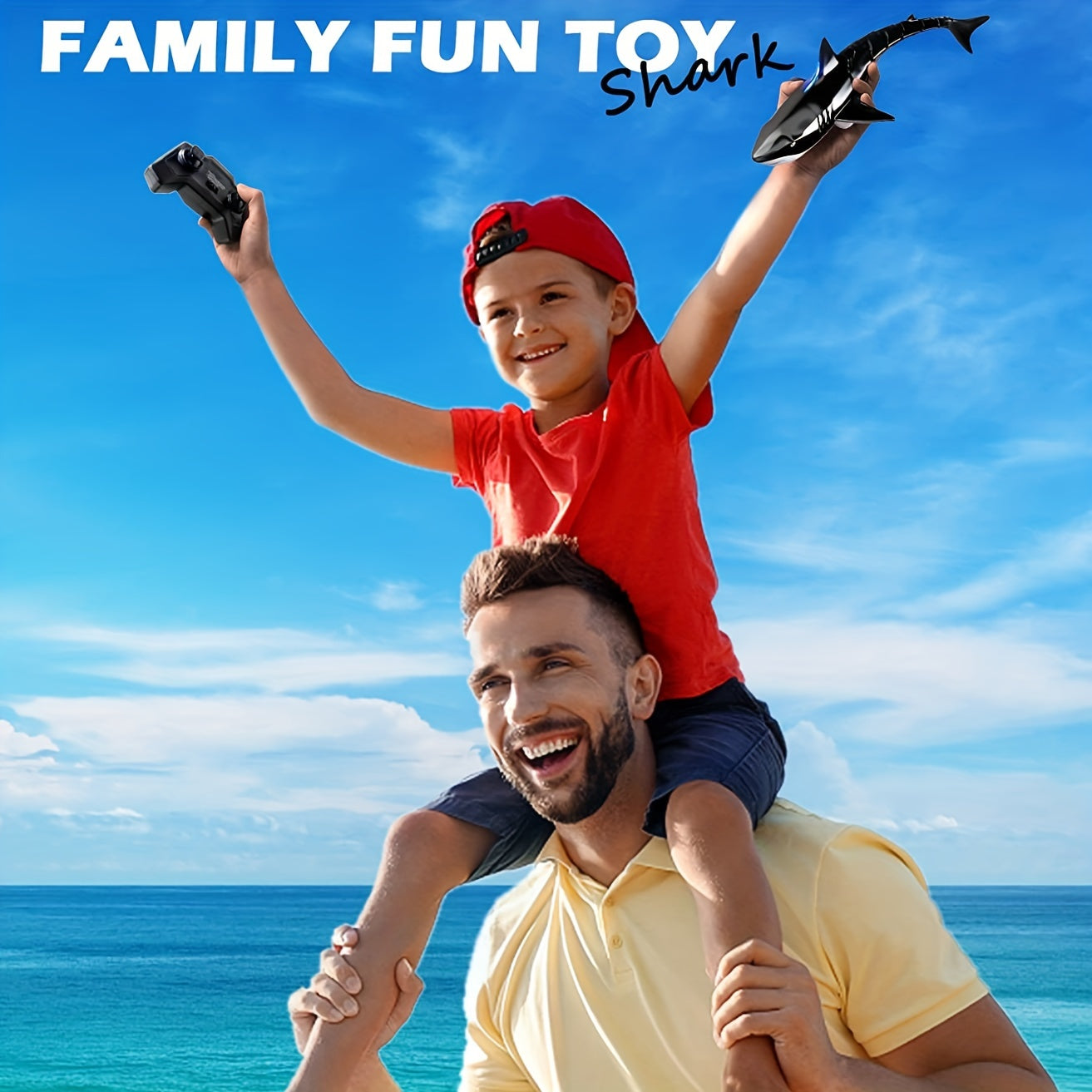 Kids Waterproof Remote Control Shark Pool Toy 2.4GHz Boat with 1000mAh Battery