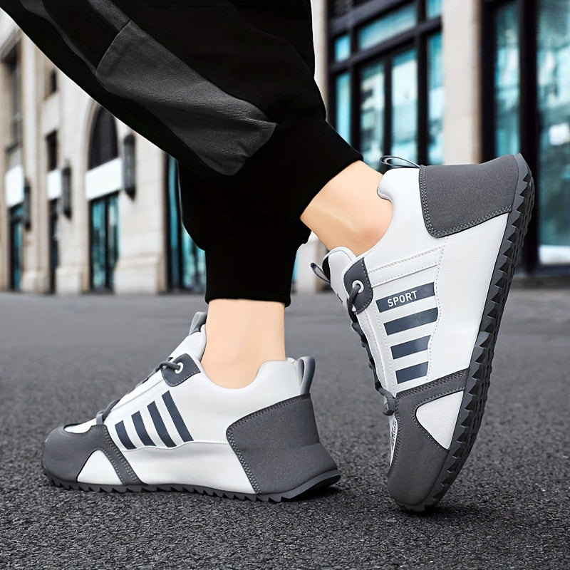 Men's Skateboard Sneakers with PU Upper EVA Insole and PVC Sole for Casual and Outdoor Use