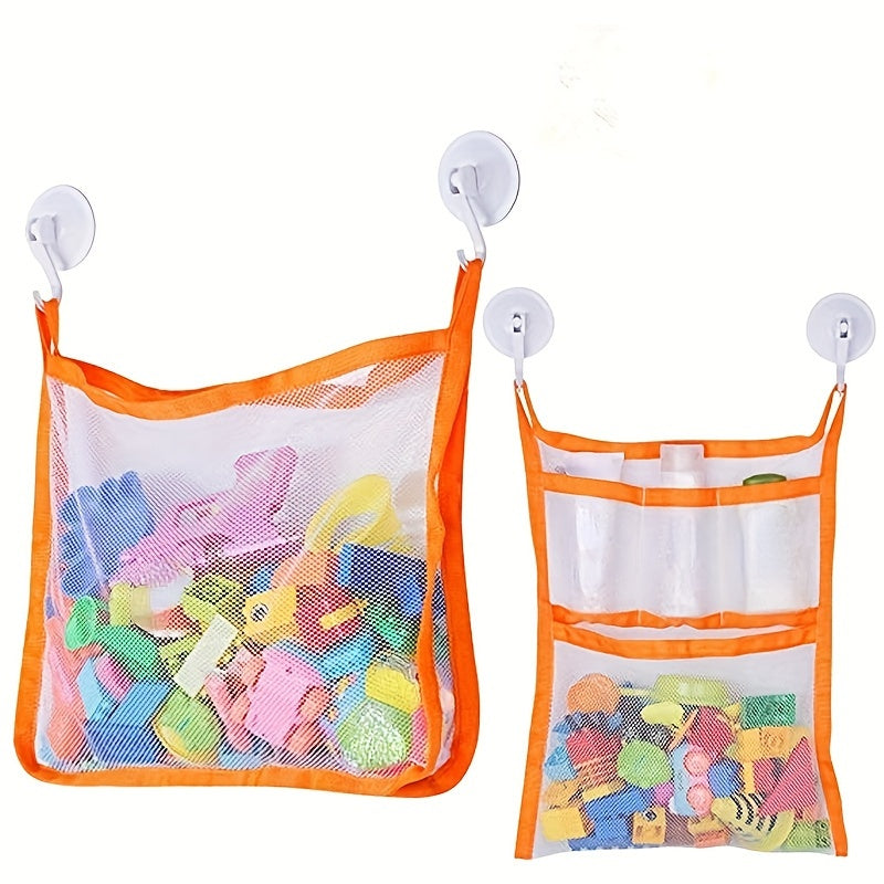 Bathroom Storage Bag Hanging Mesh Net for Bath Organization and Washing