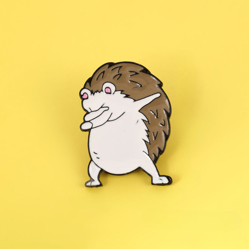 Набор из 4 брошей с мультяшными животными для девочек, украшения из эмалевого сплава