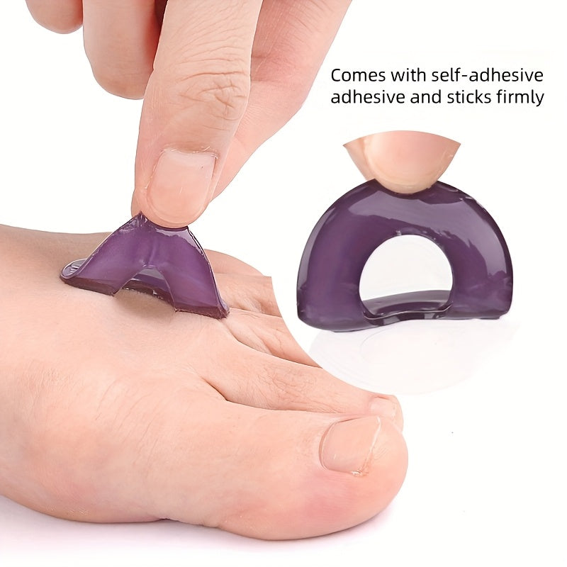 6 Pcs Unisex Reusable Gel Foot Pads Soft Cushions for Callus Blisters Purple