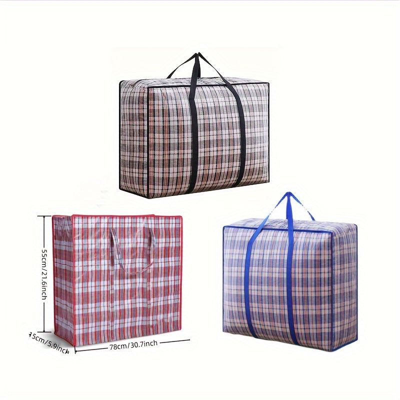 Large Waterproof Woven Storage Bags for Packing Moving Organizing and Storing