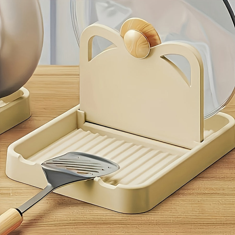 Estante de almacenamiento de plástico para cocina, de uso múltiple, para montar en la pared o en la encimera, soporte para cucharas y cucharones