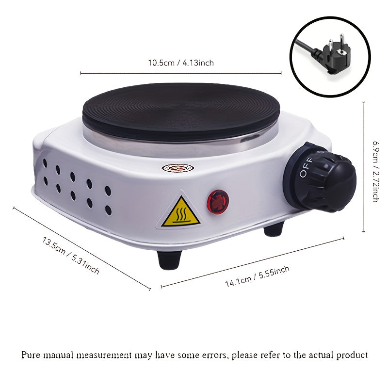 Oq portativ mini elektr pechka bilan 5- bosqichli harorat nazorati, kompakt dizayn va Evropa rozetkasi - Oshxona, hunarmandchilik, DIY uchun ajoyib