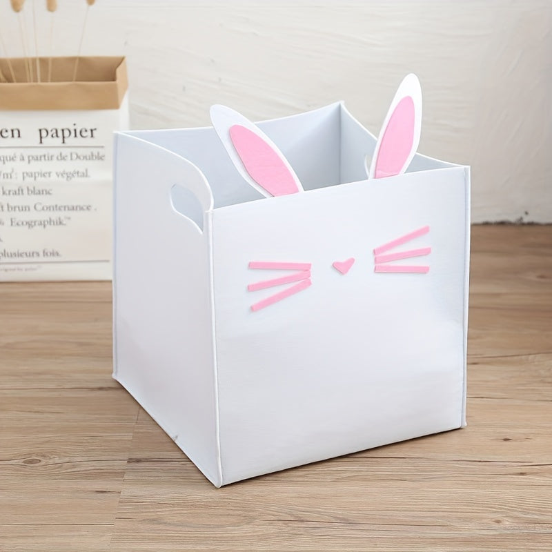 Felt saqlash kubi tashkilotchisi savat, kir yuvish, o'yinchoqlar va kiyimlar uchun, 1 dona