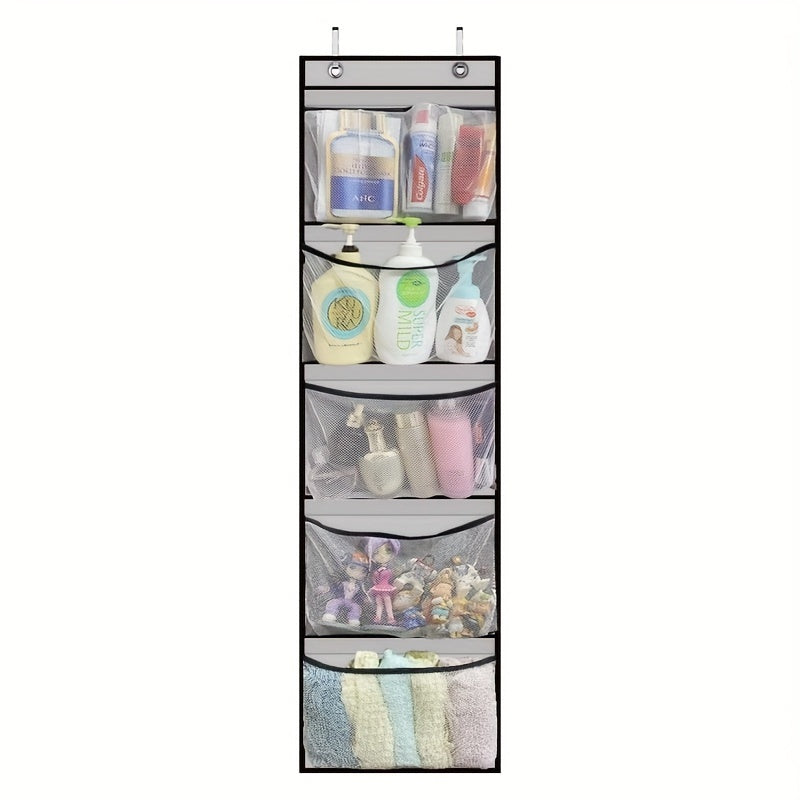 Large Hanging Storage Bag with 5 Layers for Toys Clothes and Sundries Over-the-Door Organizer