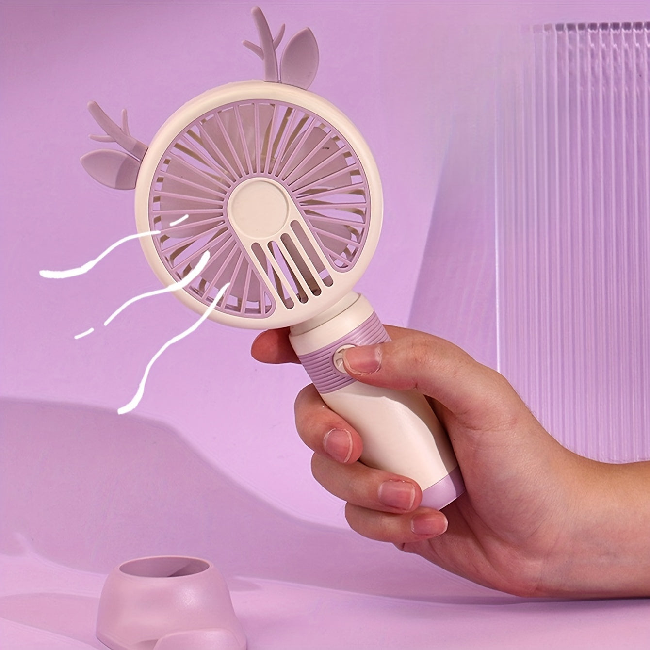 Portable USB Mini Fan, 360° Rotating Desktop Cooler, Quiet, Multiple Speeds