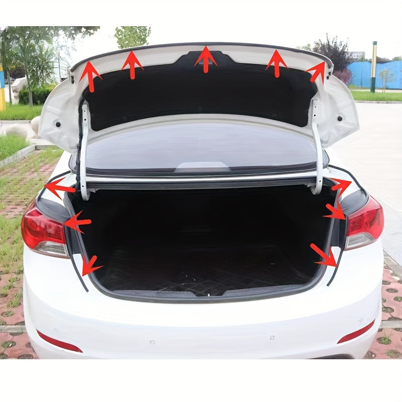 Universal Car Door Seal Strip Waterproof Rubber Weather Stripping Noise Reduction Shock Absorbing Edge Guard for All Vehicles