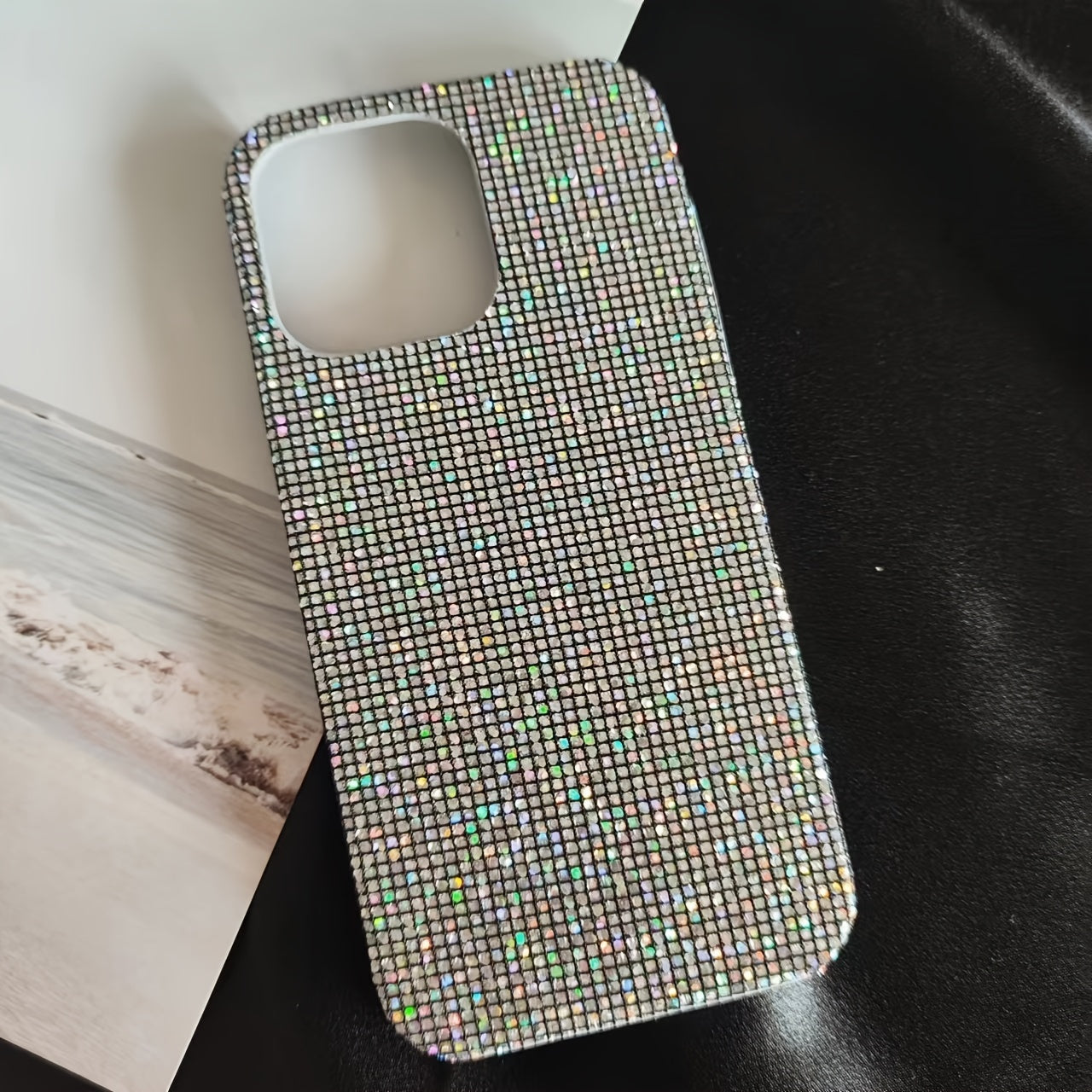 Black Glitter Anti-Drop Phone Case for iPhone Models 7-15