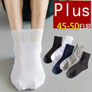 Men's Crew Socks Breathable Cotton Blend Plain Color Spring Autumn EUR 39-50