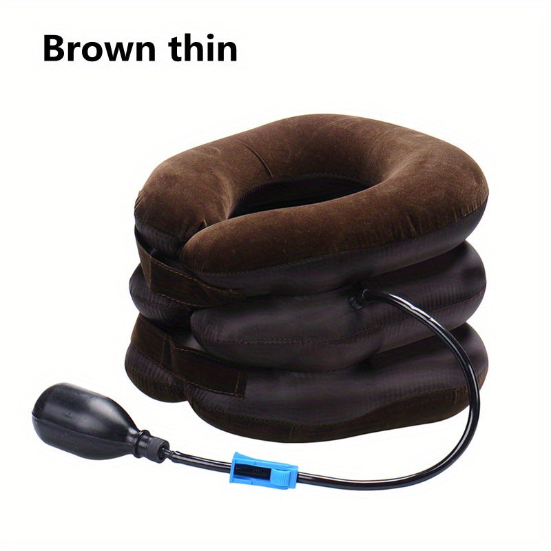 Inflatable Neck Pillow Travel and Relaxation Soft Traction Support