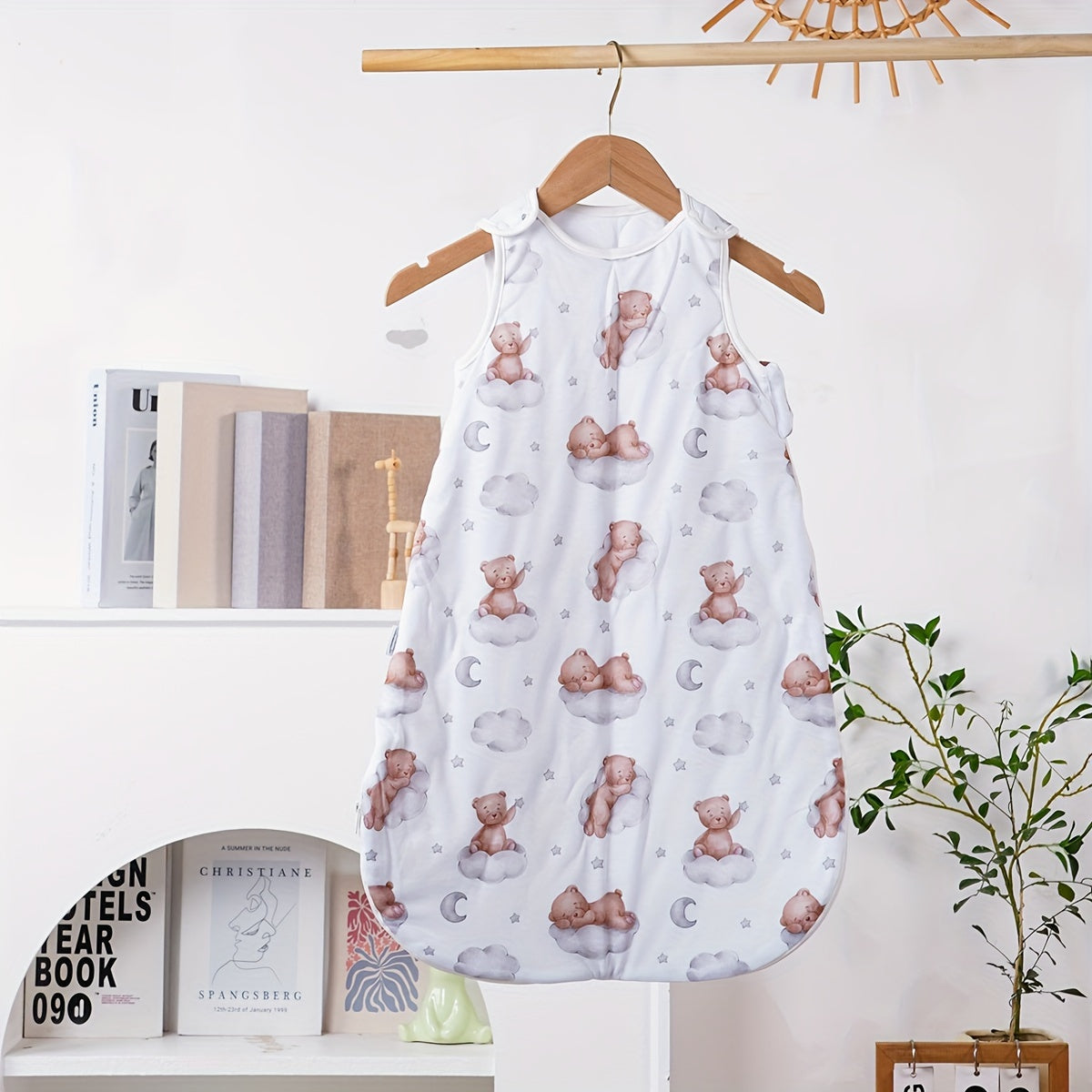 Baby Sleeping Bag for Infants 0-3 Years Polyester Zipper Sleep Sack with Cute Print