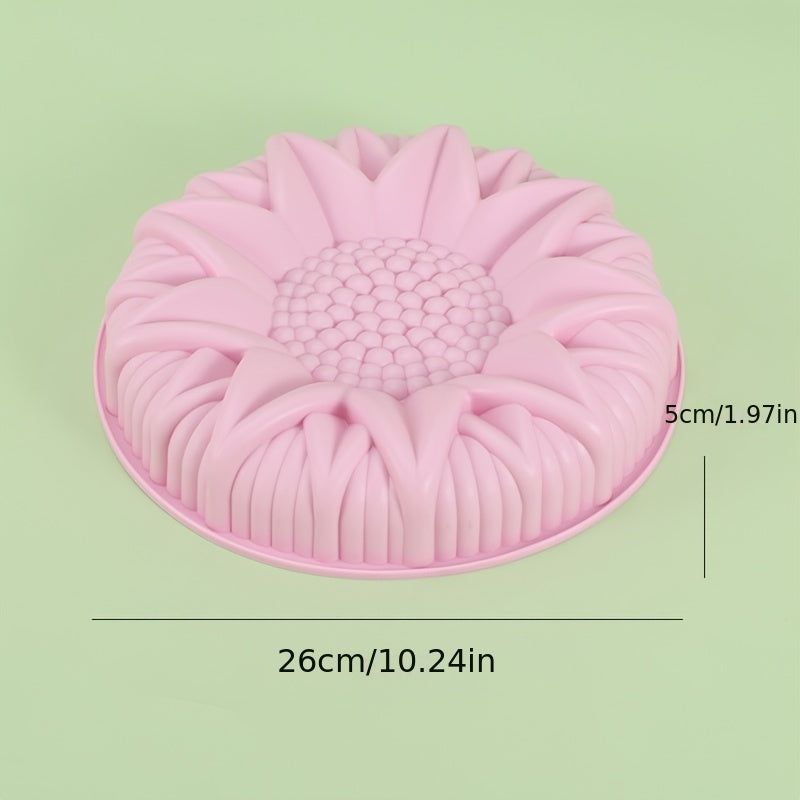 Large Silicone Sunflower-Shaped Pastry Cake Mold 26cm Baking Kitchen Accessory