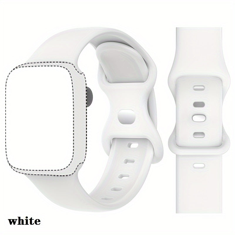 Silicone Sports Watch Strap for Men Women Compatible with Apple Watch Series 2 3 4 5 6 7 8 Ultra SE 38mm 40mm 41mm 42mm 44mm 45mm 49mm