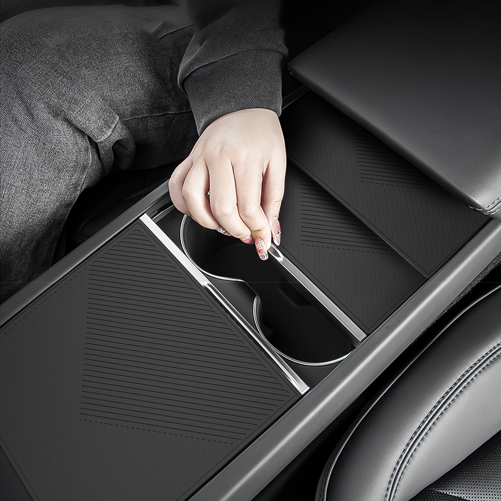 Car Interior Silicone Protective Pad for Center Control Panel Non-Slip Wear-Resistant