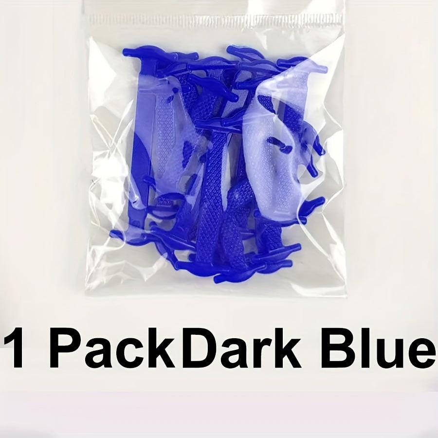 16pcs Silicone No-Tie Elastic Shoelaces for Sneakers and Casual Shoes